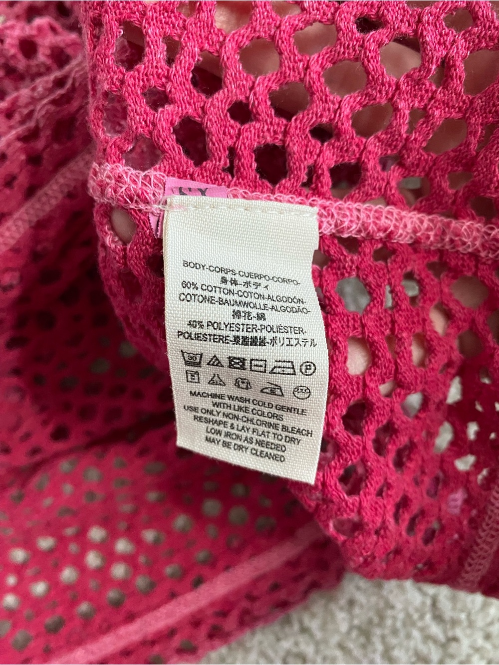 We The Free People XS Napa Crochet Sweater in Pink Oversized - Picture 6 of 8